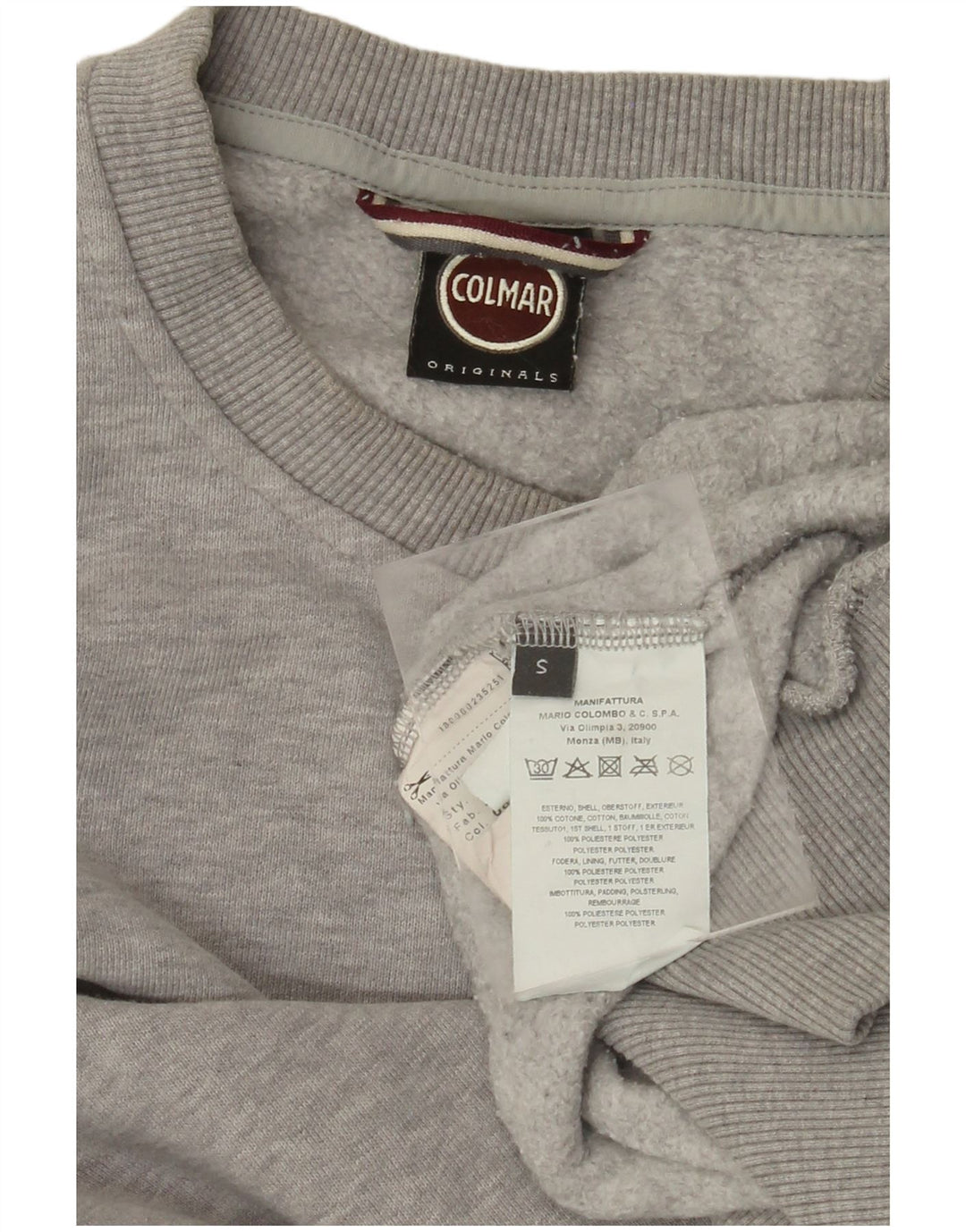COLMAR moletom masculino jumper pequeno cinza colorblock algodão