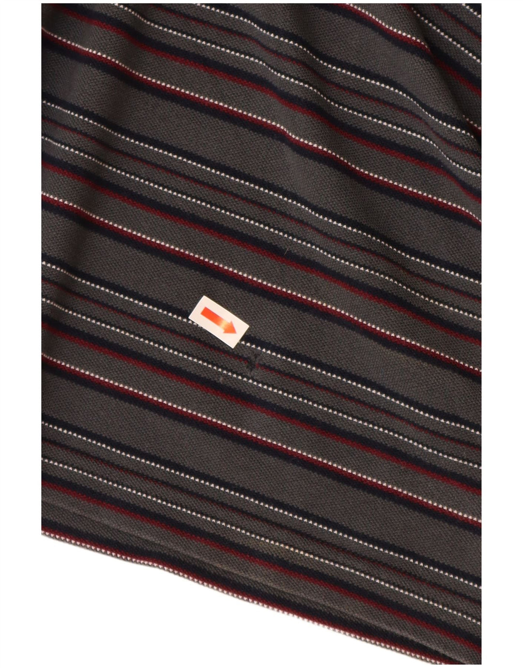 Camisa polo masculina de manga comprida FRED PERRY algodão listrado cinza médio