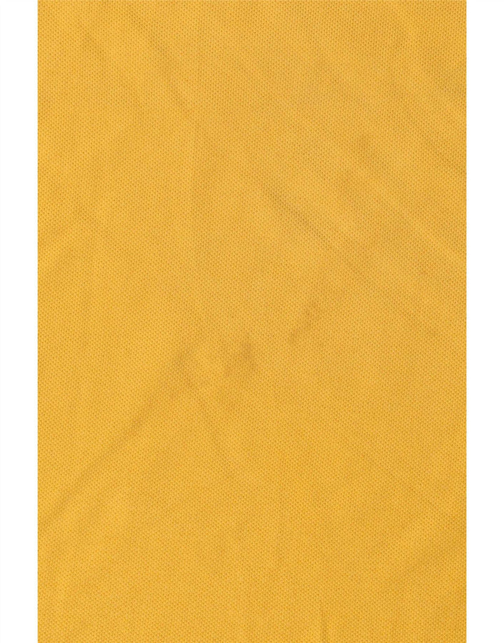 Camisa polo masculina Benetton grande algodão amarelo