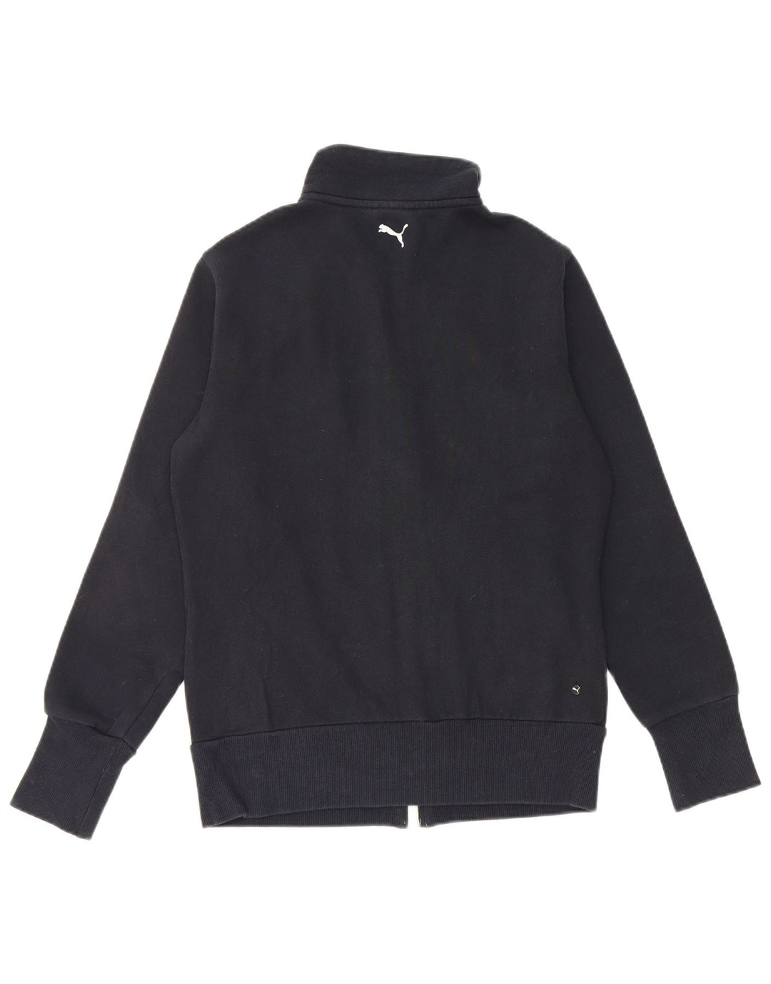PUMA Womens Graphic Tracksuit Top Jacket Reino Unido 12 Médio Algodão Preto