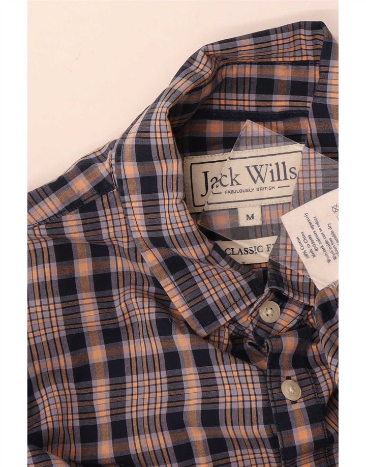 Camisa masculina Jack Wills Classic Fit algodão xadrez azul médio