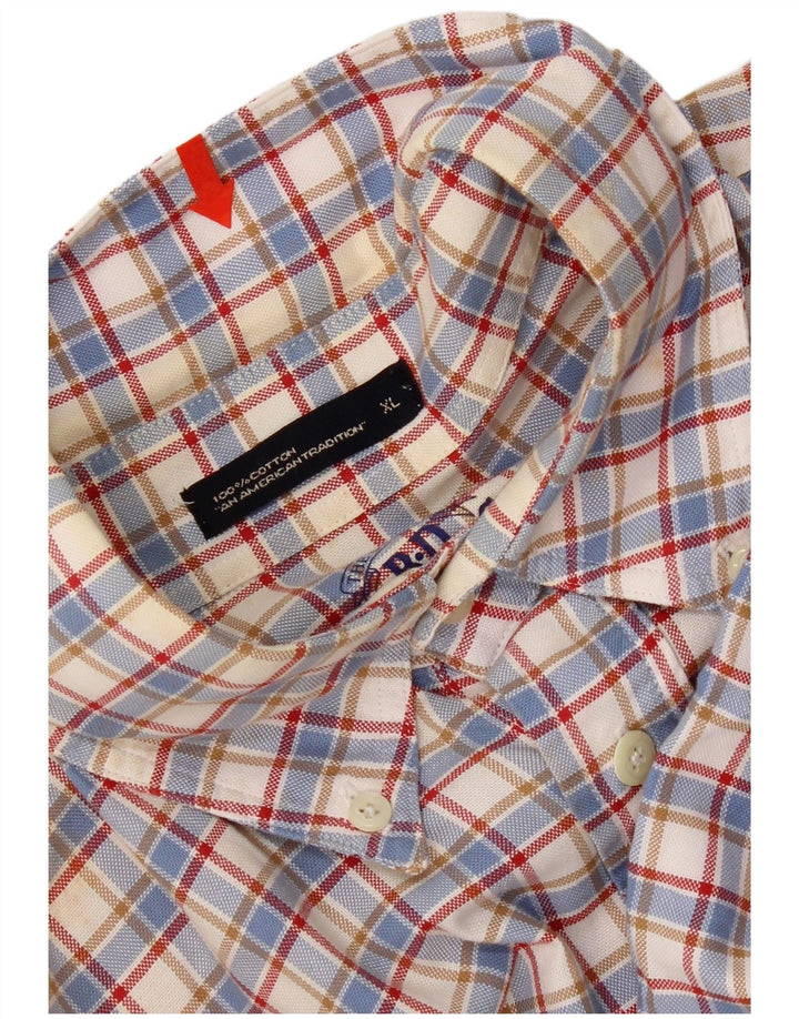 B. D. Camisa masculina de flanela Baggies XL azul xadrez algodão