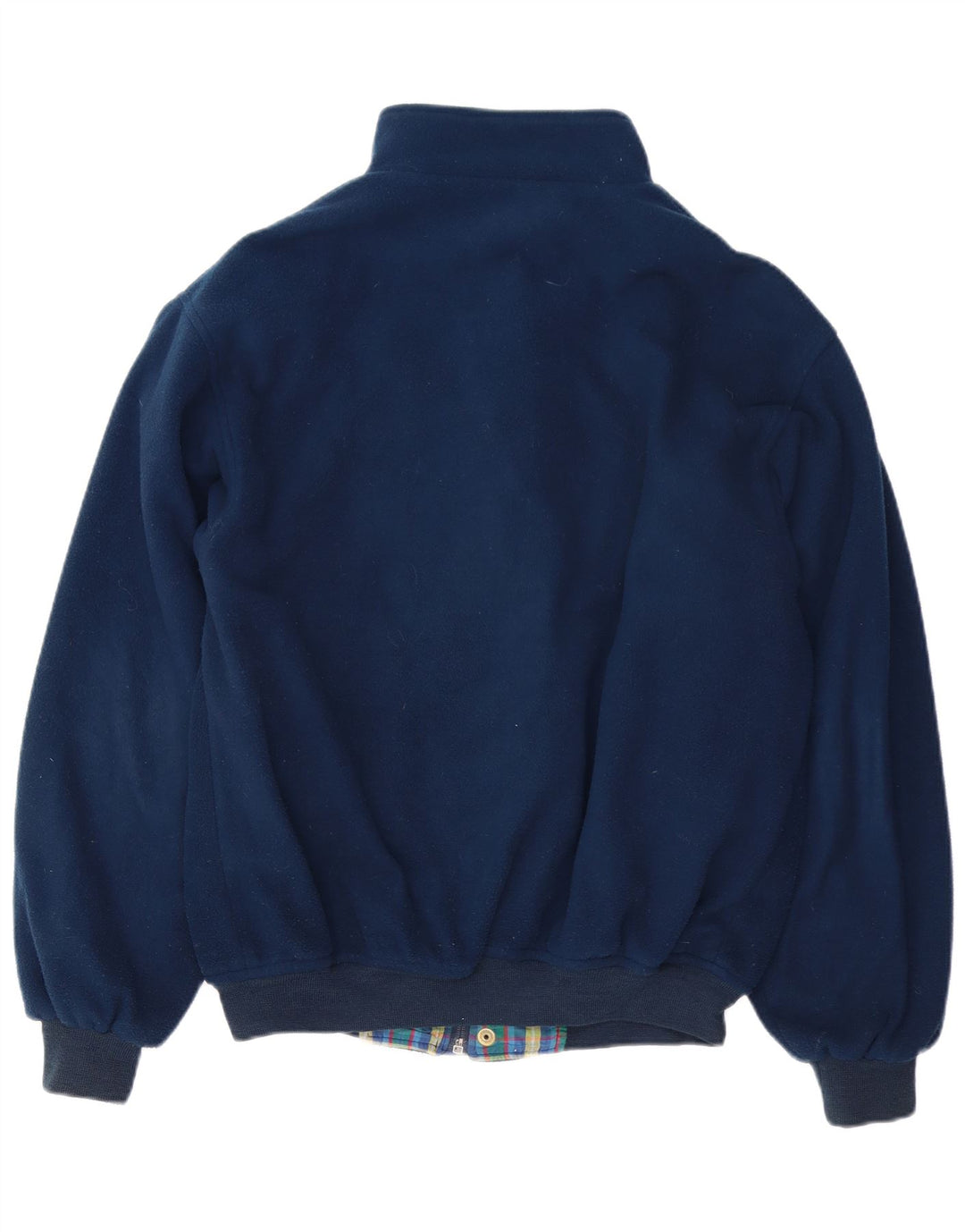 Jaqueta masculina de lã bomber Conte of Florence Reino Unido 40 grande poliéster azul marinho