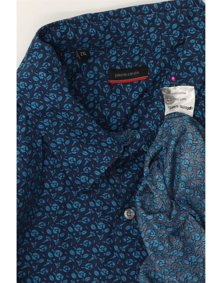 Camisa masculina Pierre Cardin 2XL algodão floral azul