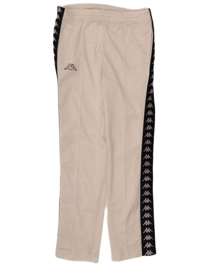 Kappa Mens Graphic Tracksuit Calças Pequeno Poliéster Colorblock Branco
