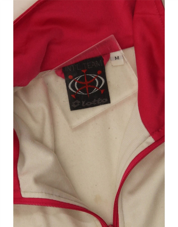Lotto Mens Graphic Tracksuit Top Jacket Médio Rosa Colorblock Poliéster
