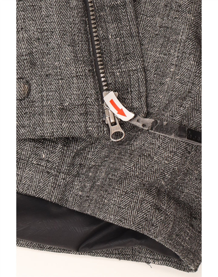 Jaqueta bomber feminina com capuz The North Face UK 16 grande espinha de peixe cinza