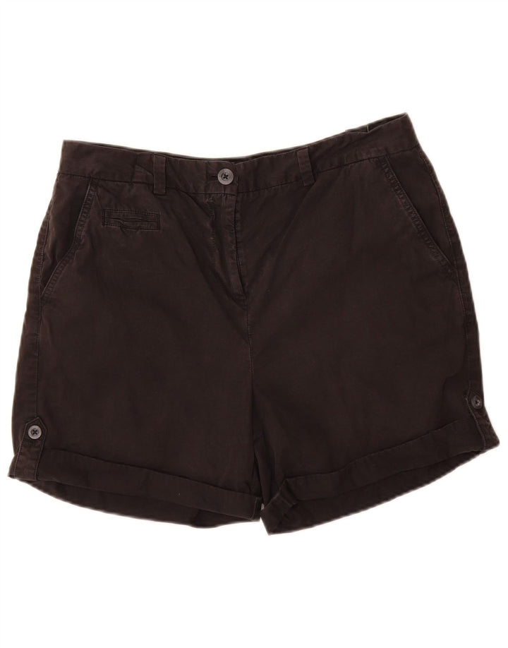 Shorts chino feminino Marks & Spencer UK 12 médio W32 algodão preto