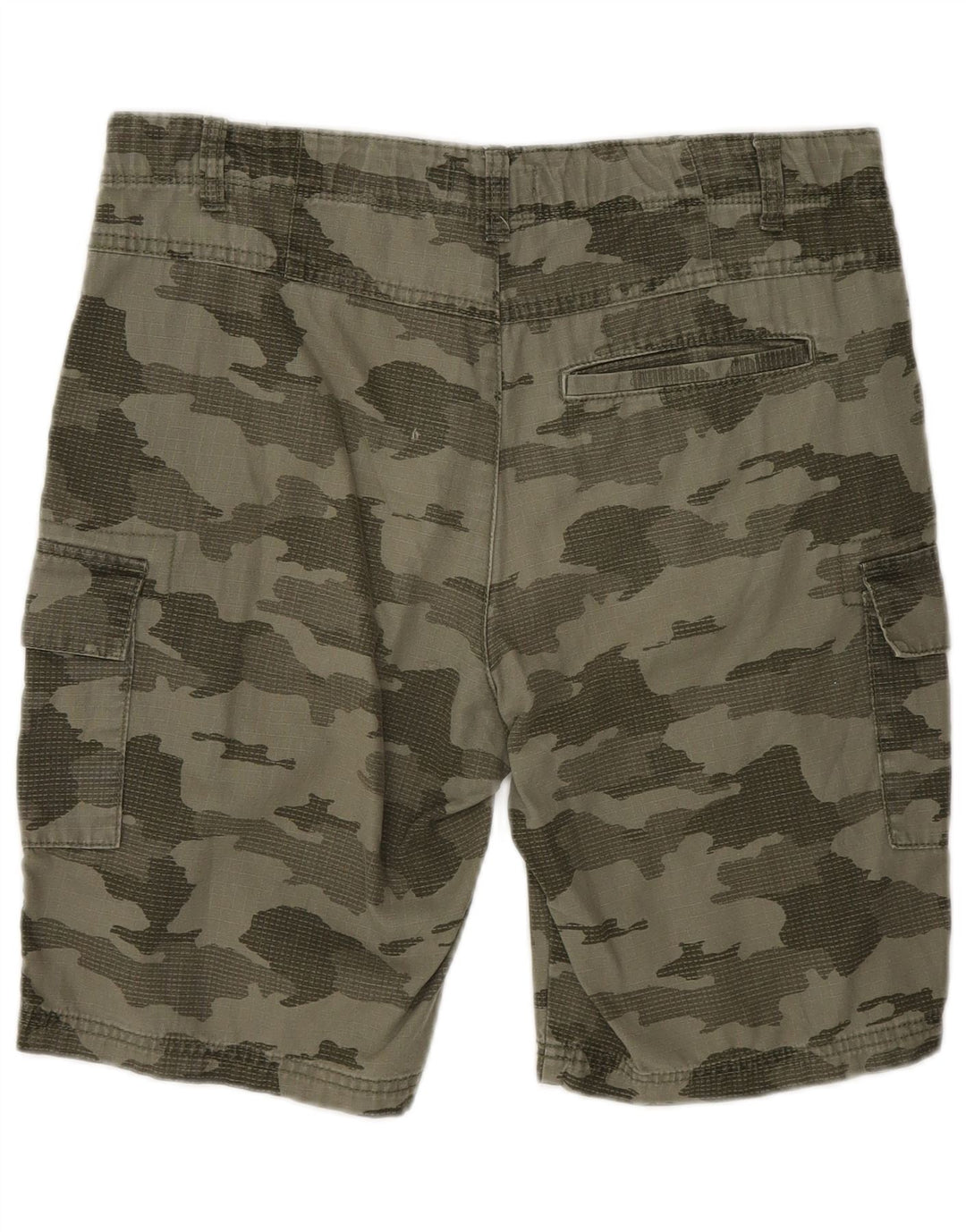 Shorts cargo masculinos BENETTON 13-14 anos 3XL W30 algodão camuflado cáqui