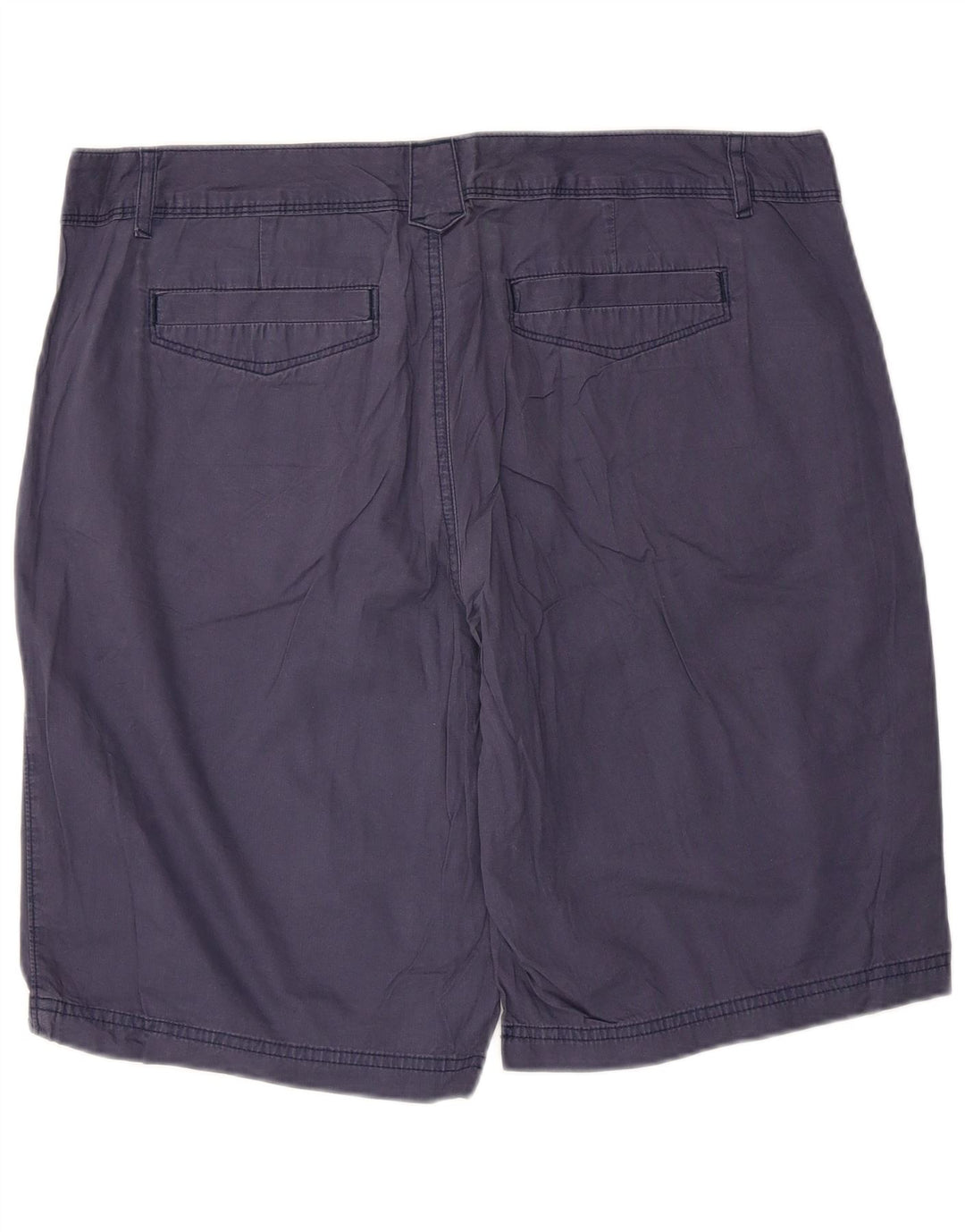 Shorts Chino feminino Eddie Bauer US 16 2XL W40 algodão azul marinho