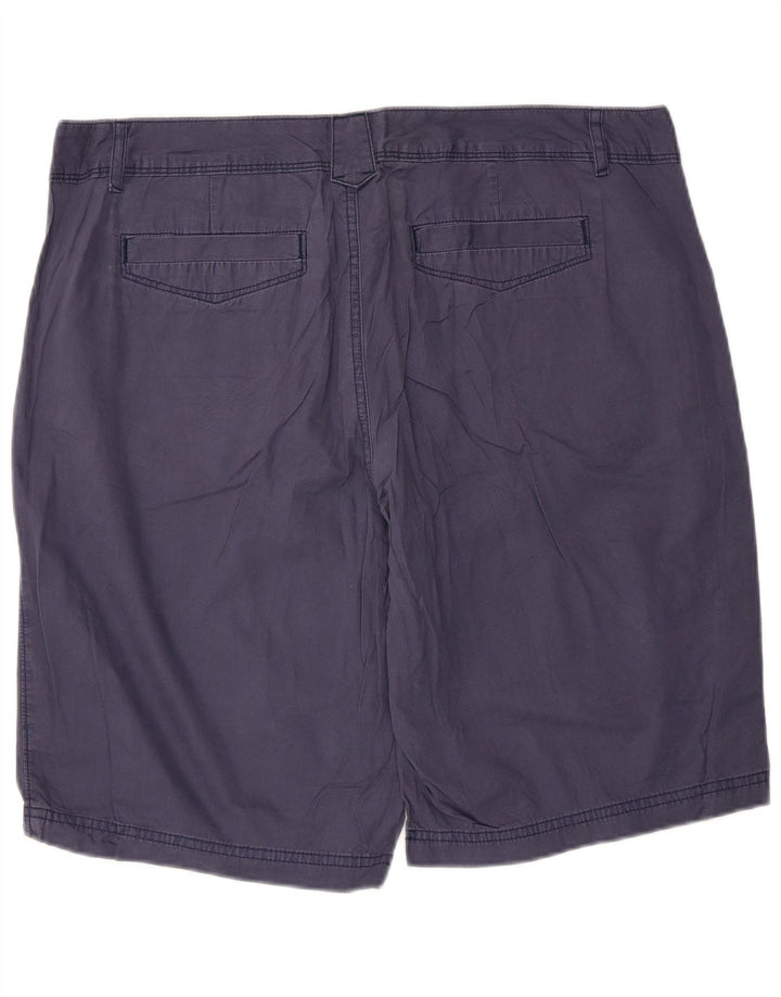 Shorts Chino feminino Eddie Bauer US 16 2XL W40 algodão azul marinho