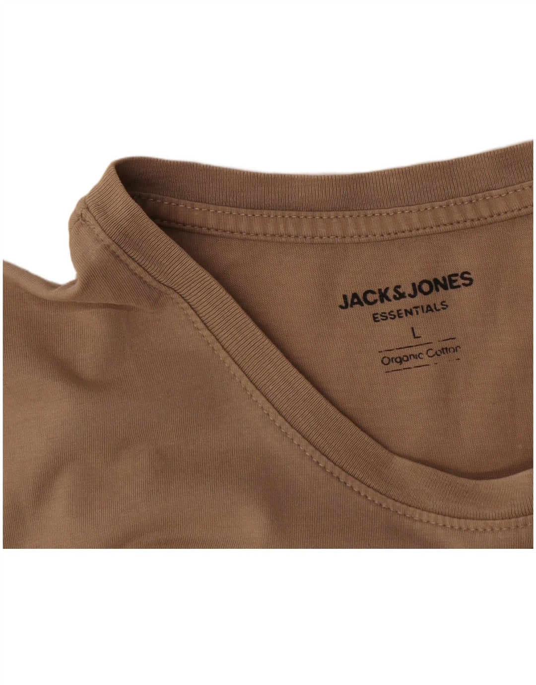 Camiseta masculina Jack & Jones grande algodão bege