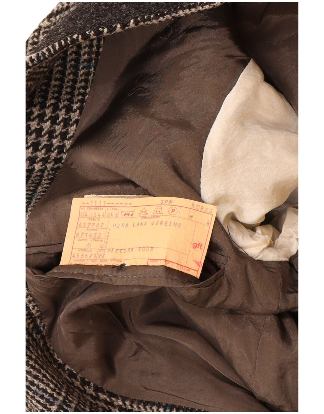 Jaqueta blazer masculina de 2 botões GIORGIO ARMANI IT 50 cinza médio Houndstooth