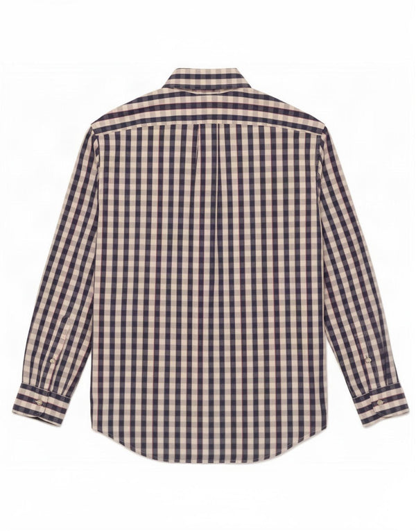 Camisa masculina Harmont & Blaine de algodão xadrez azul médio