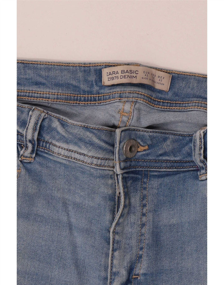 Zara Jeans Slim Feminino EU 42 Grande W32 L27 Azul