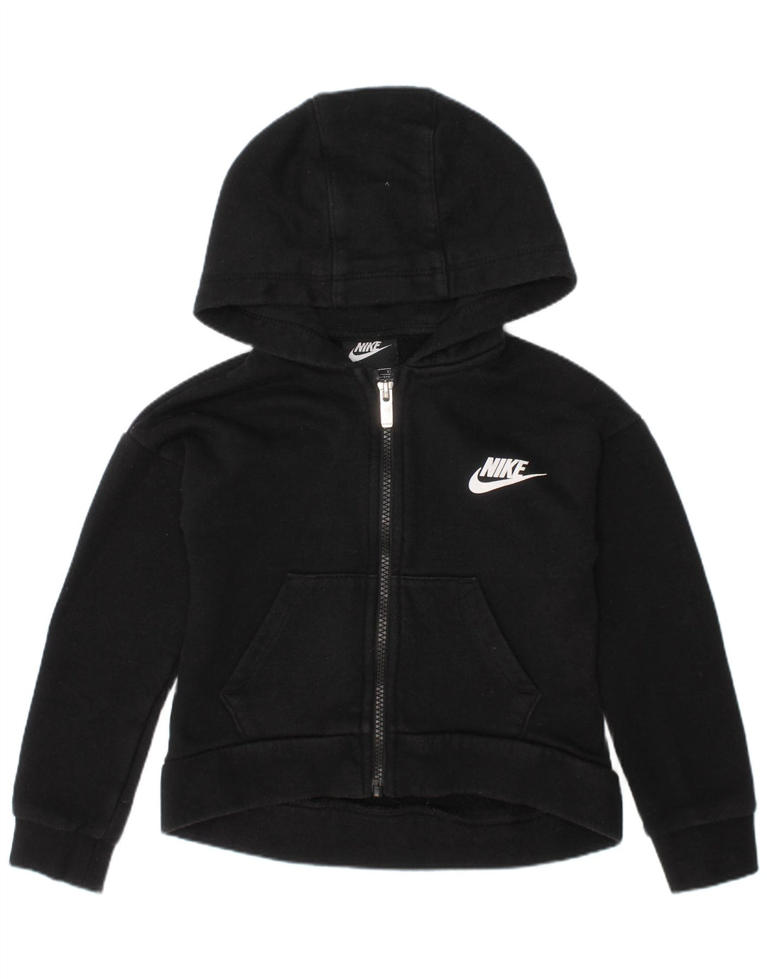 Suéter Nike feminino com capuz e zíper 4-5 anos algodão preto