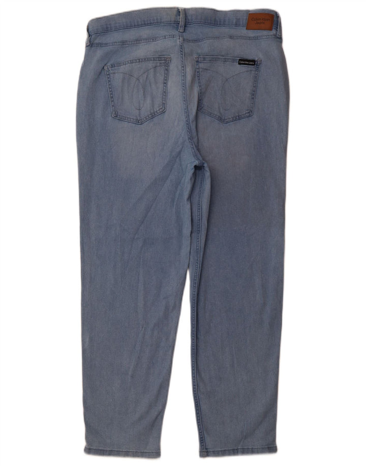 Calça Jeans Calvin Klein Feminina Crop Slim US 16 Grande W33 L26 Azul Algodão