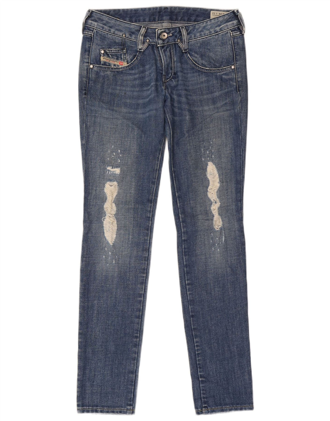 Jeans feminino diesel desgastado slim W28 L32 algodão azul