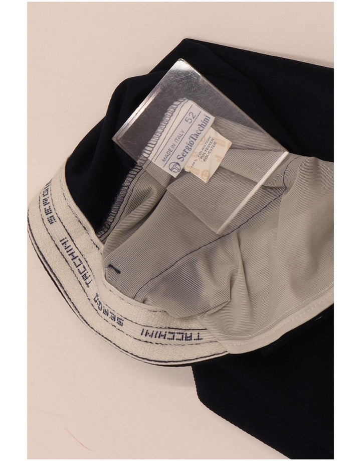 Sergio Tacchini Mens Chino Shorts IT 52 XL W32 Poliéster Azul Marinho