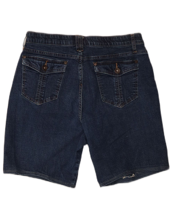 Shorts jeans feminino de cintura alta com ajuste confortável LEE EUA 10 grande W28 algodão azul