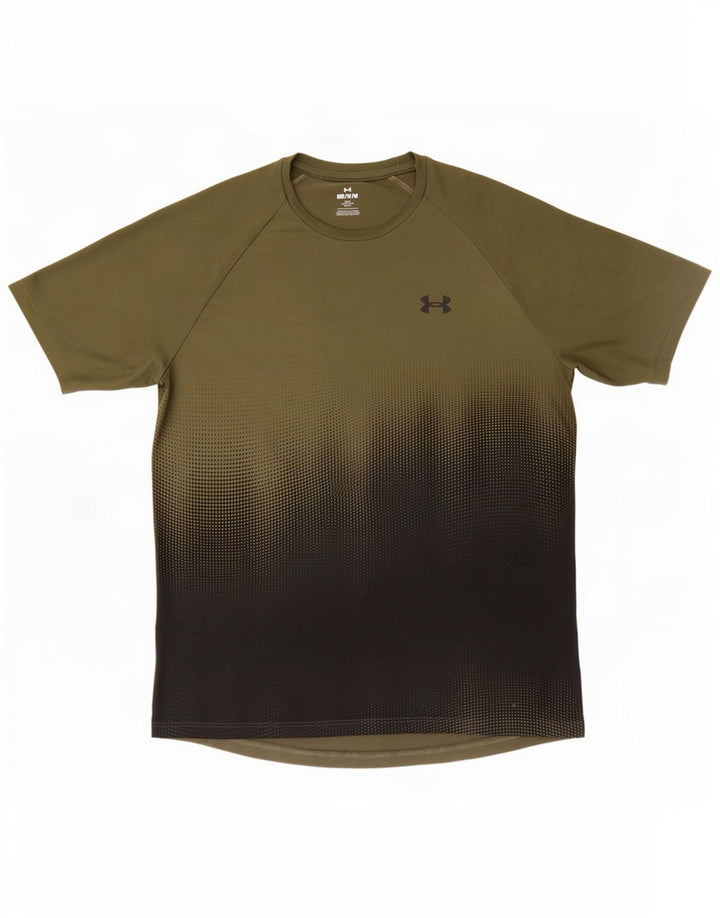 Under Armour Mens Camiseta Top Médio Verde Tie Dye Poliéster