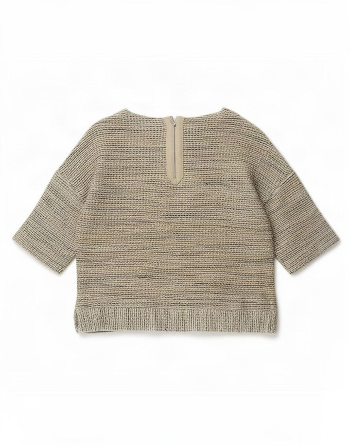 Blusa feminina grande Massimo Dutti Reino Unido 10 algodão bege manchado pequeno