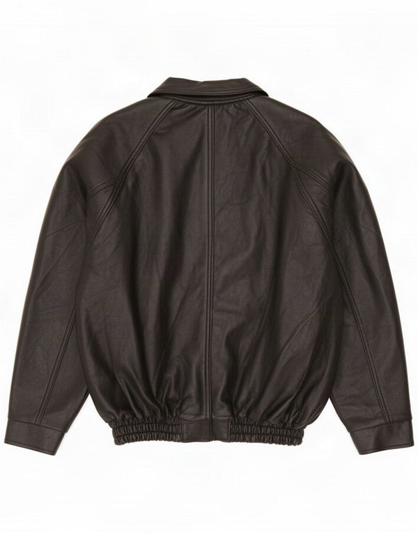 Vintage Mens Leather Jacket UK 38 Medium Black