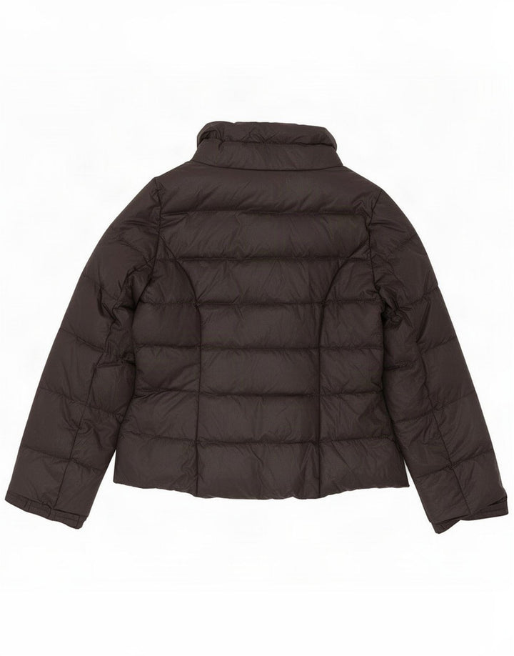 Jaqueta acolchoada feminina vintage Reino Unido 12 preto médio