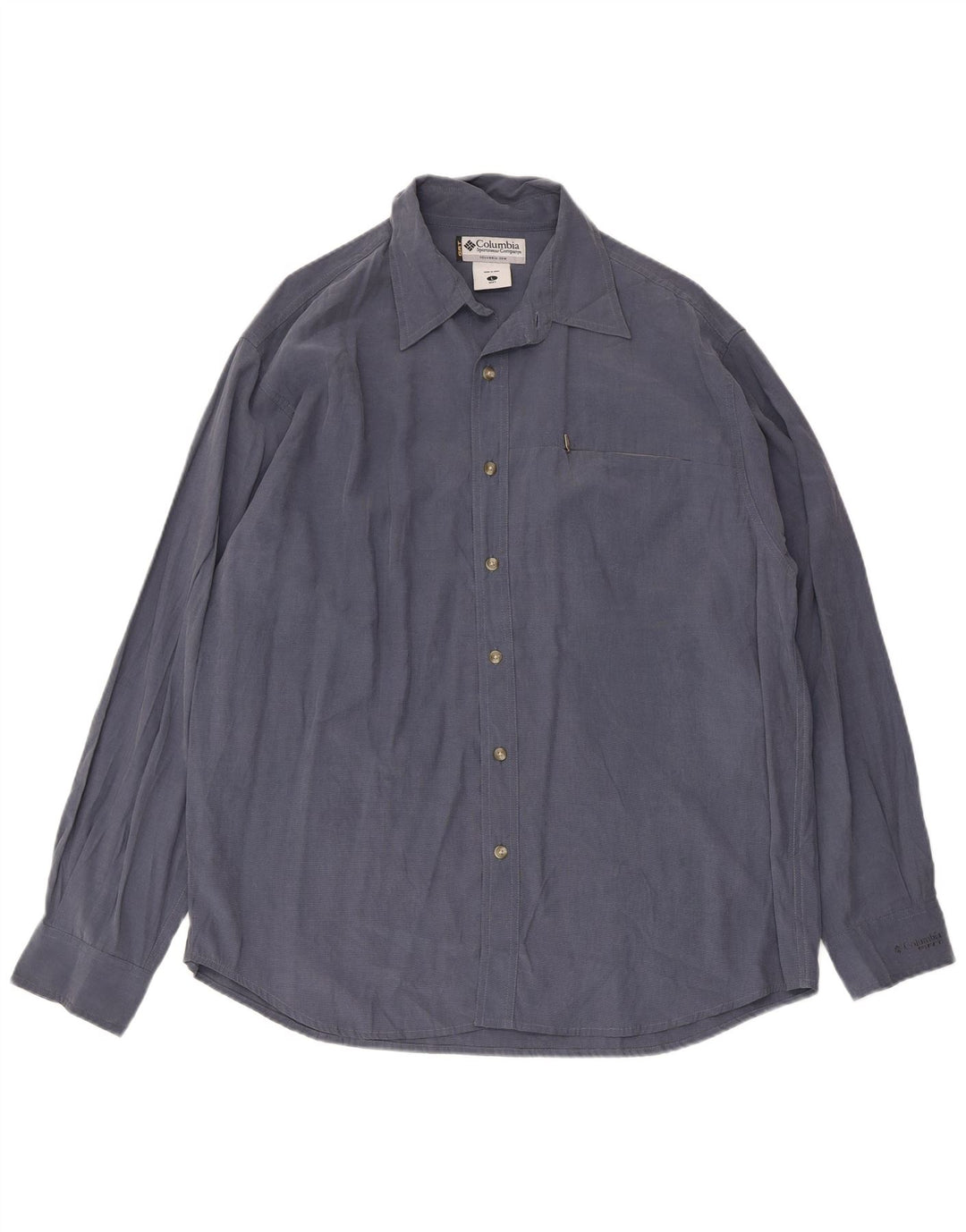 Camisa masculina Columbia grande azul modal