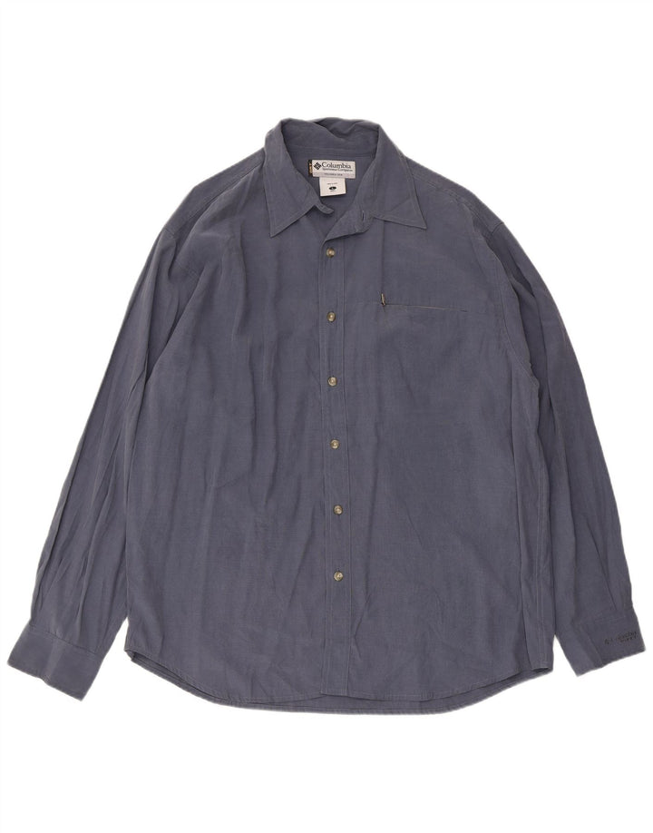 Camisa masculina Columbia grande azul modal