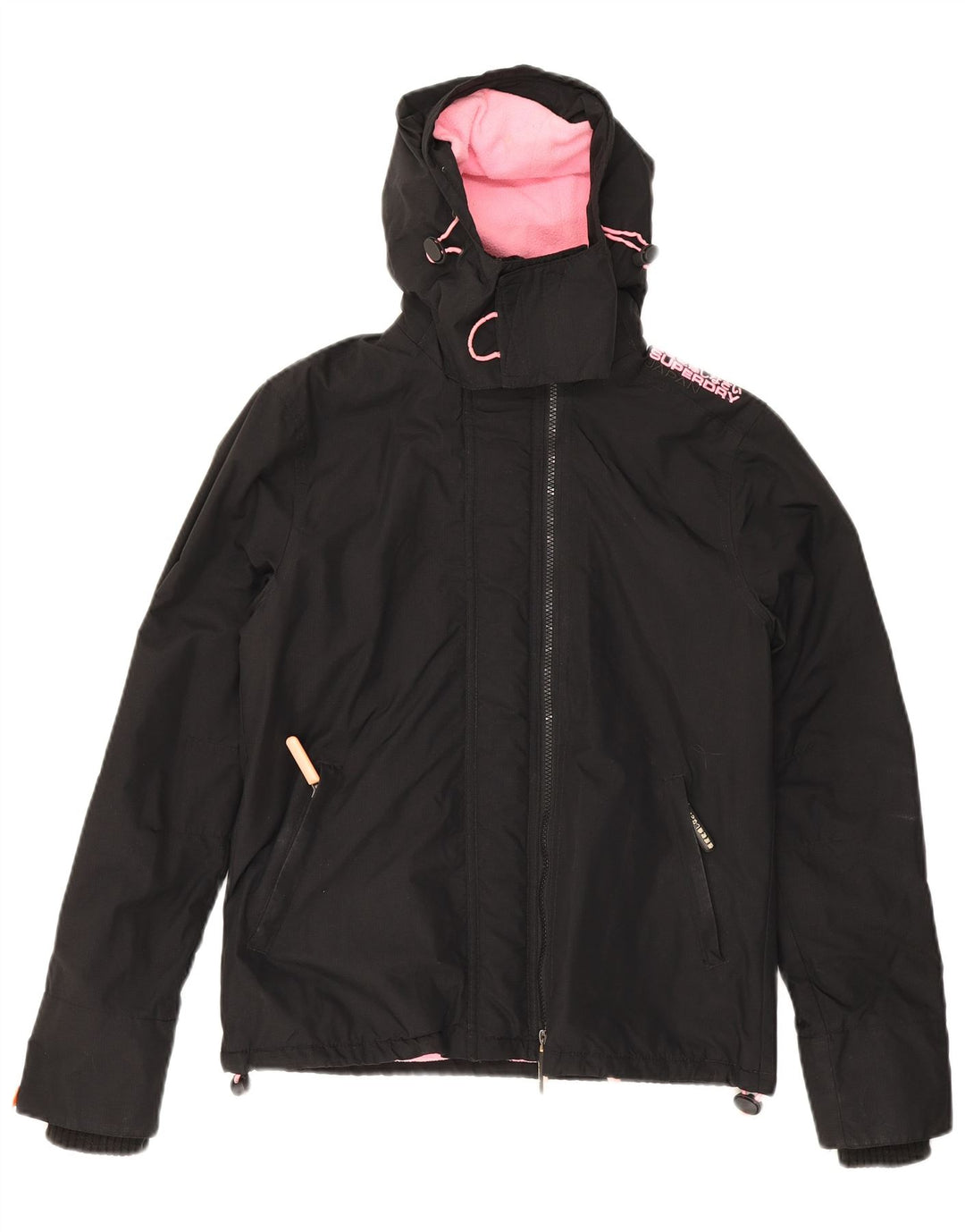 Jaqueta corta-vento feminina Superdry The Windcheater UK 12 médio preto