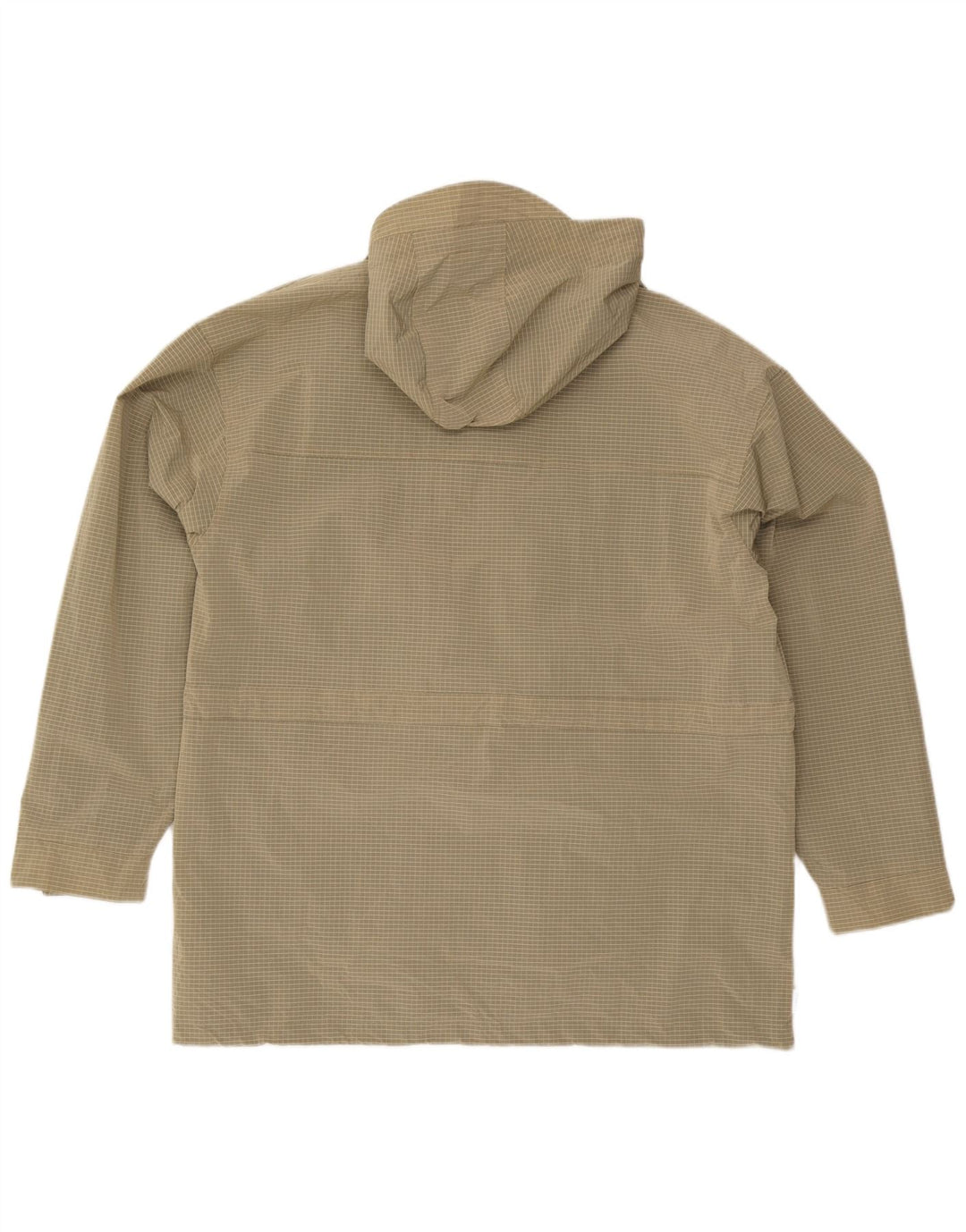 Jaqueta de chuva masculina com capuz Element UK 40 grande poliamida xadrez bege
