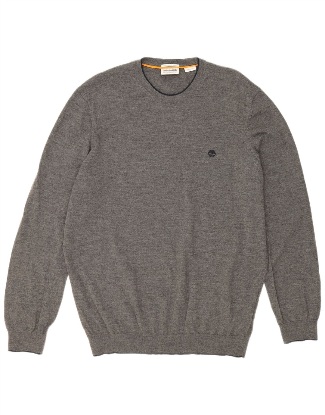 Suéter masculino TIMBERLAND com gola redonda 2XL lã Merino cinza