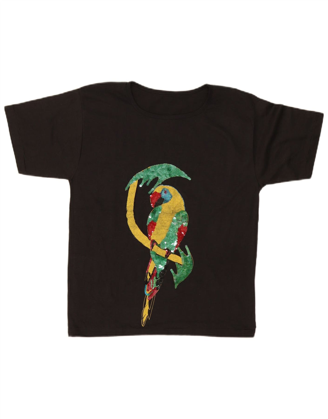 Camiseta feminina vintage com estampa gráfica UK 14 médio preto