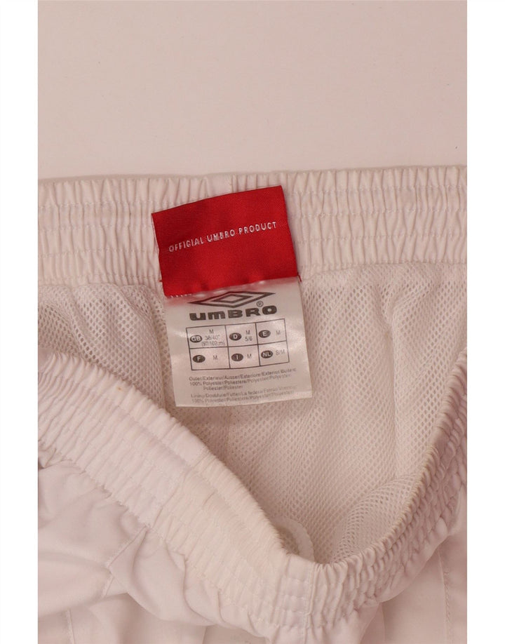 Bermuda esportiva masculina UMBRO UK 38/40 poliéster branco médio