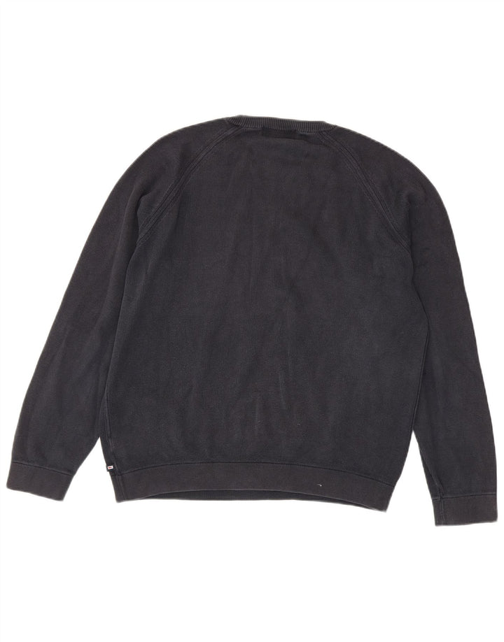 MARKS & SPENCER Masculino Blue Harbor Moletom Jumper Pequeno Azul Marinho Algodão