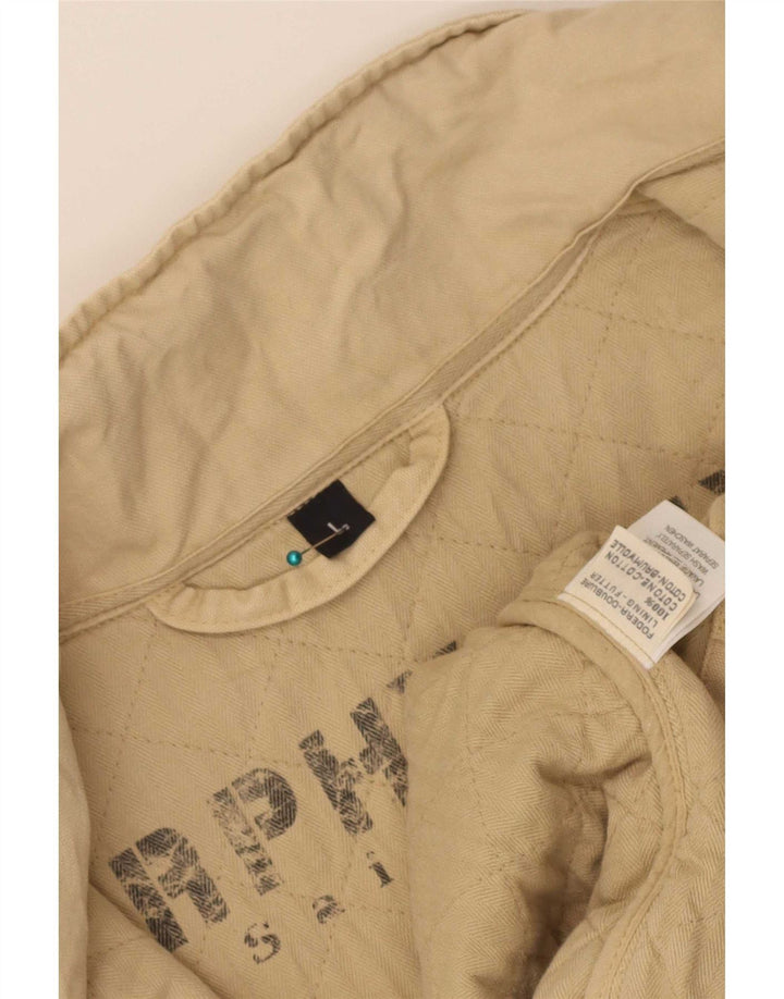 Jaqueta bomber masculina Murphy & Nye de ajuste regular Reino Unido 40 algodão bege grande