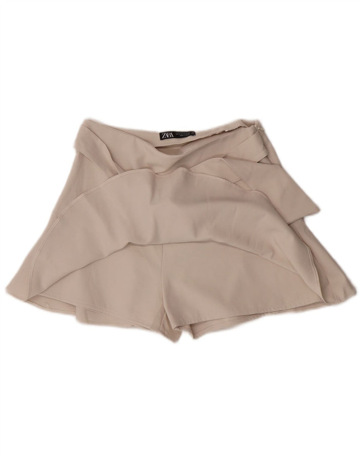 Zara Mini saia skort feminina média W28 off white