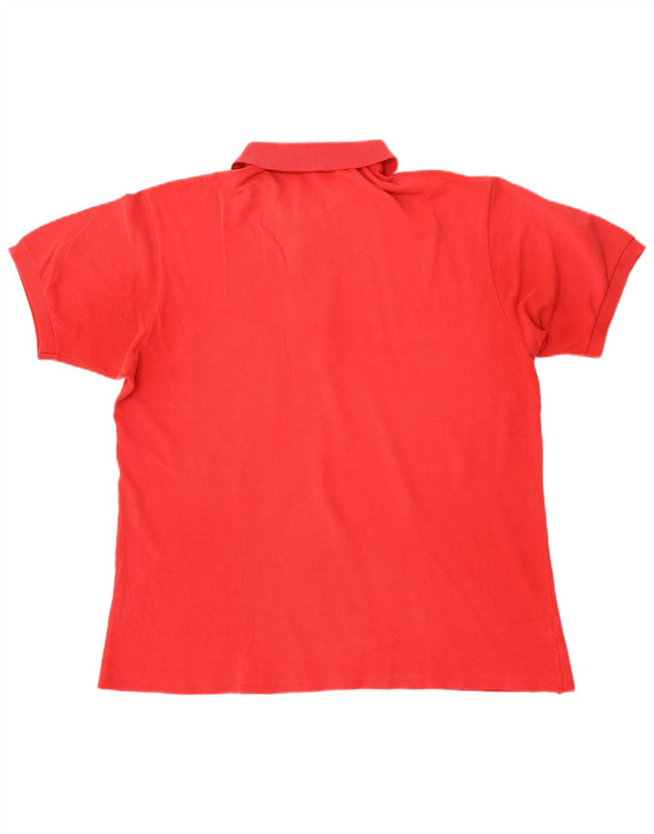 Camisa polo masculina Lacoste tamanho 5 grande algodão vermelho