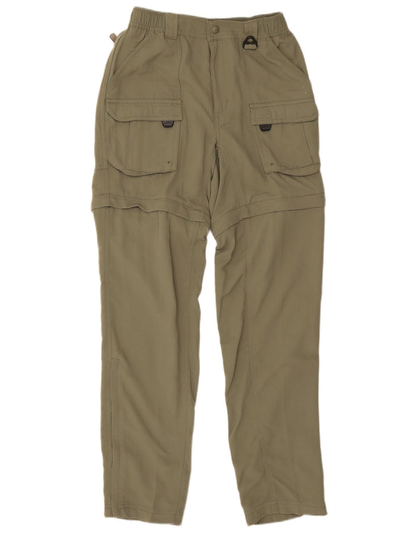 Calça cargo feminina reta Columbia XS W24 L30 cáqui nylon