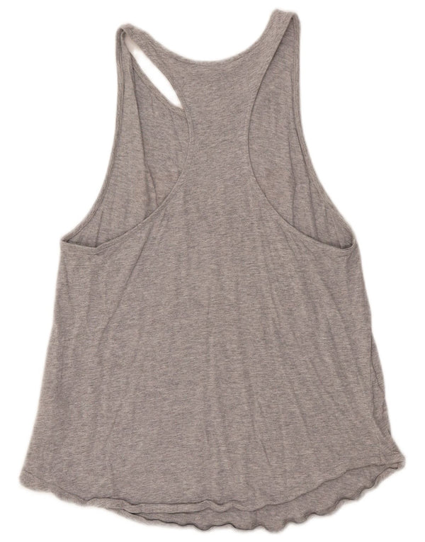 Adidas Womens Graphic Vest Top UK 12/14 Médio Cinza Algodão