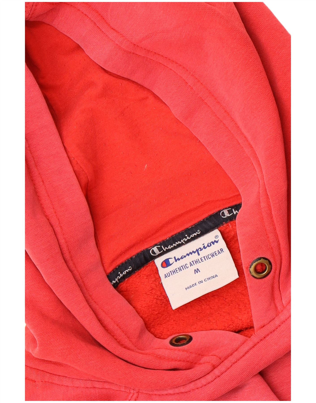 Jumper com capuz gráfico masculino Champion médio algodão vermelho