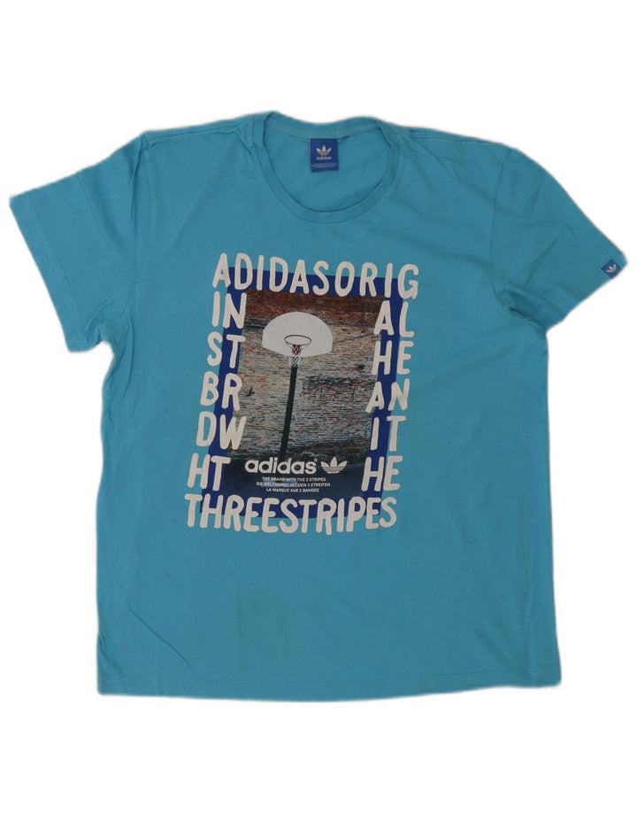 Camiseta Adidas Masculina Graphic Top Azul Médio