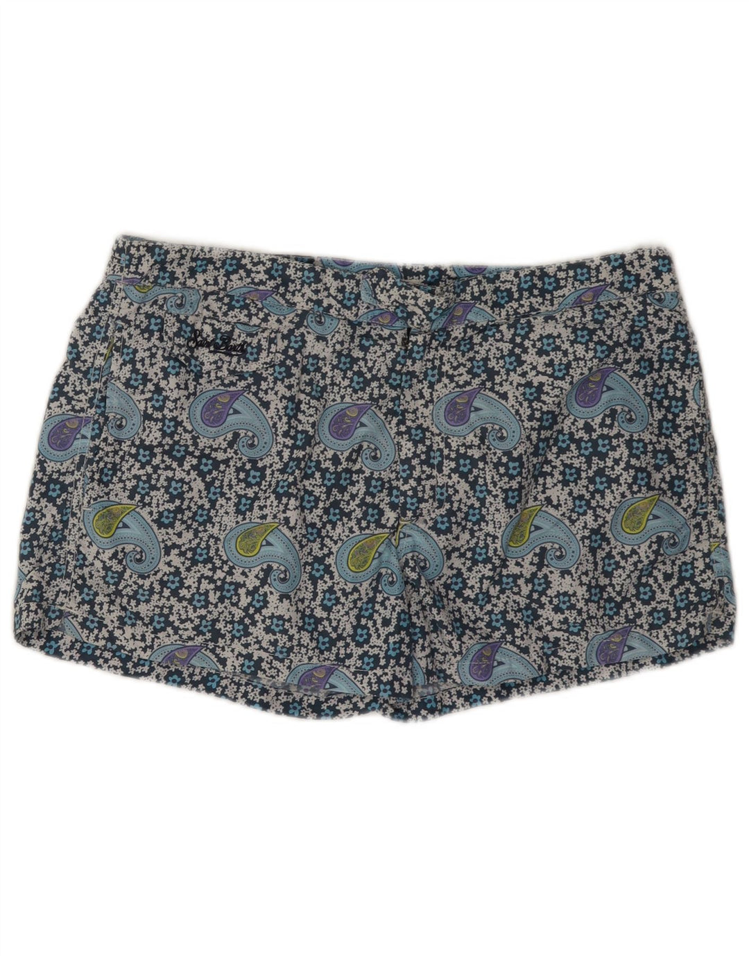 MC2 SAINT BARTH Shorts de natação masculino grande azul paisley poliamida
