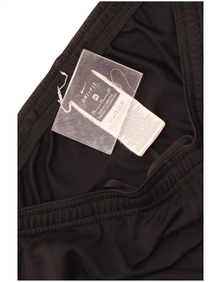 Calça de treino masculina Nike Dri Fit XL preta colorblock poliéster