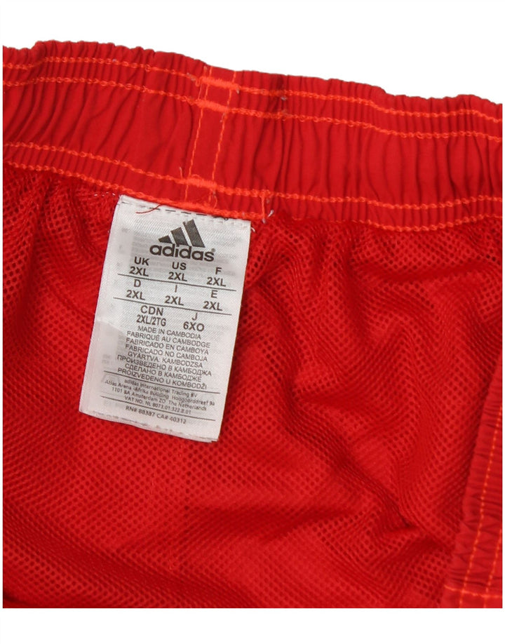 Shorts esportivos masculinos Adidas 2XL poliamida vermelha