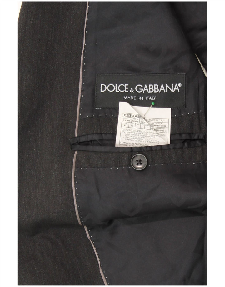 Jaqueta blazer masculina DOLCE & GABBANA com 2 botões IT 50 risca de giz cinza grande