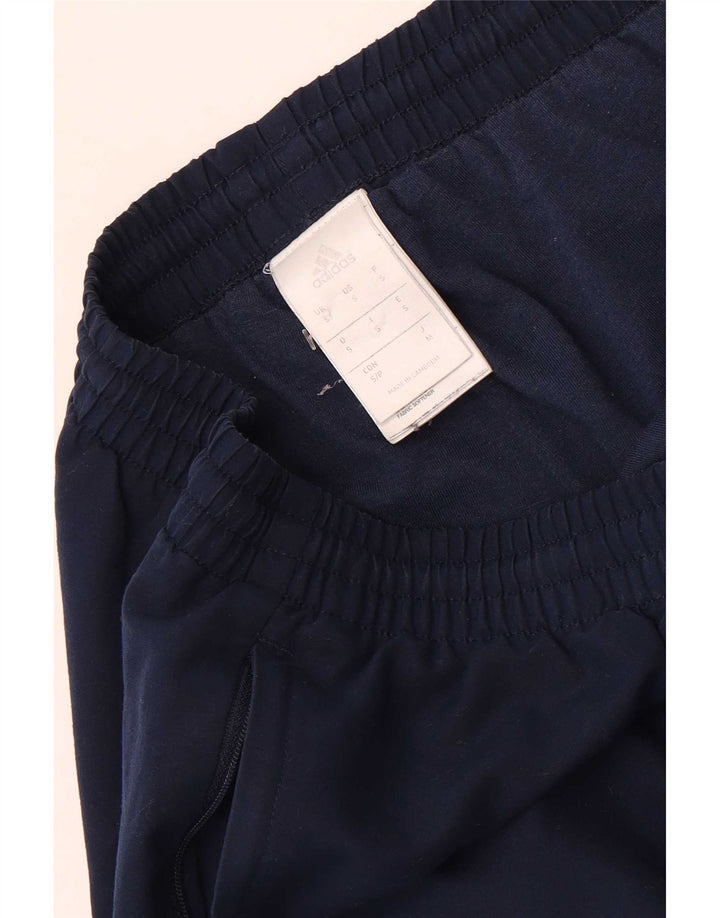 Adidas Mens Treino Calças Joggers Pequeno Poliéster Azul Marinho