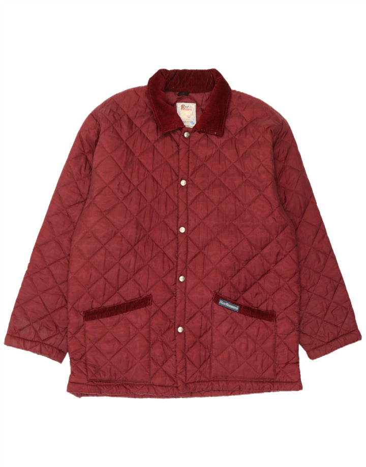 Jaqueta acolchoada masculina Roy Rogers UK 38 médio Borgonha Nylon