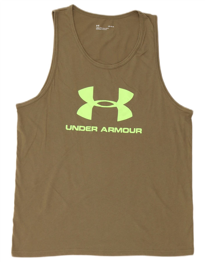 Colete gráfico masculino Under Armour Top grande cáqui